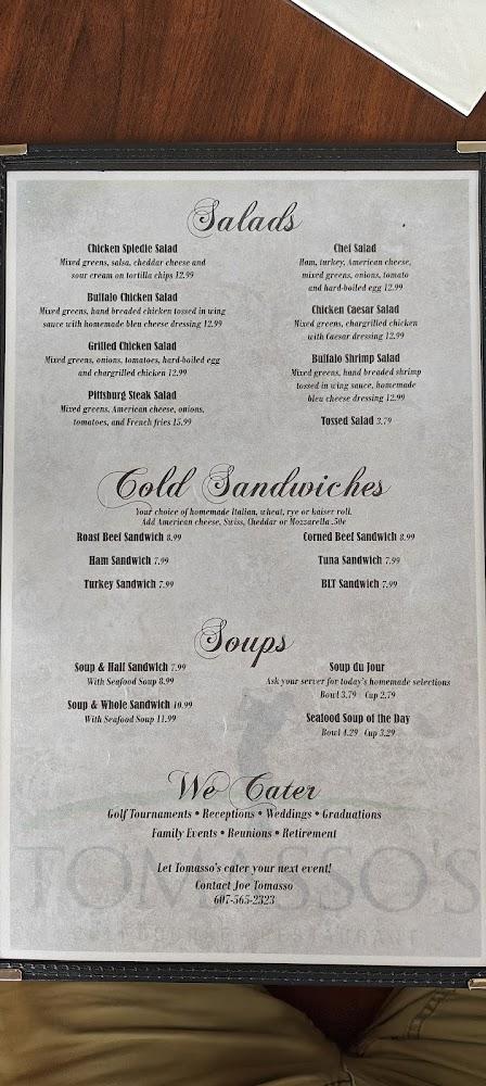 Tomasso's Menu image 2