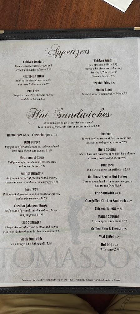 Tomasso's Menu image 3